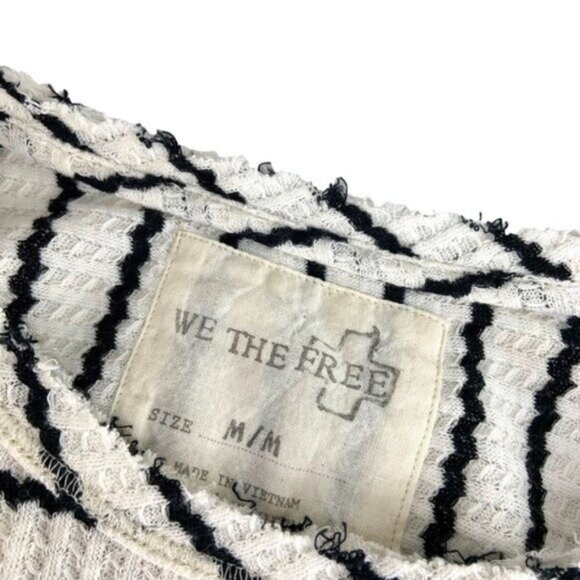 We the Free Striped Peplum Shirt Black and White - Picture 4 of 6